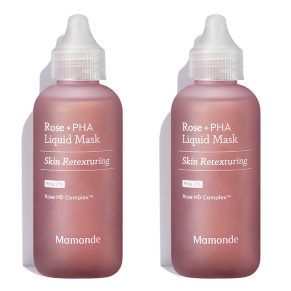 Lot 2pc New Korean MAMONDE Rose + PHA Liquid Mask 2.7fl oz 80ml K-Beauty